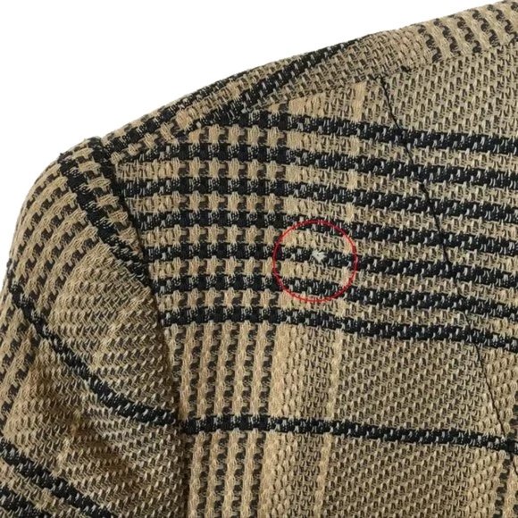 Womens Size 10 Giorgio Armani Vintage Plaid Pattern Blazer Jacket Made in Italy - Picture 3 of 4